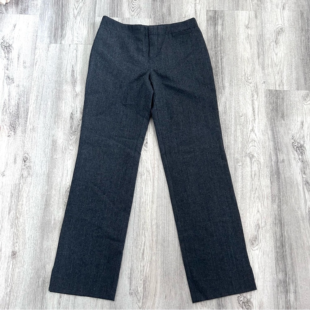 American Eagle Wool Wide Leg Pants Trousers Womens 6 Grey Career Minimalist